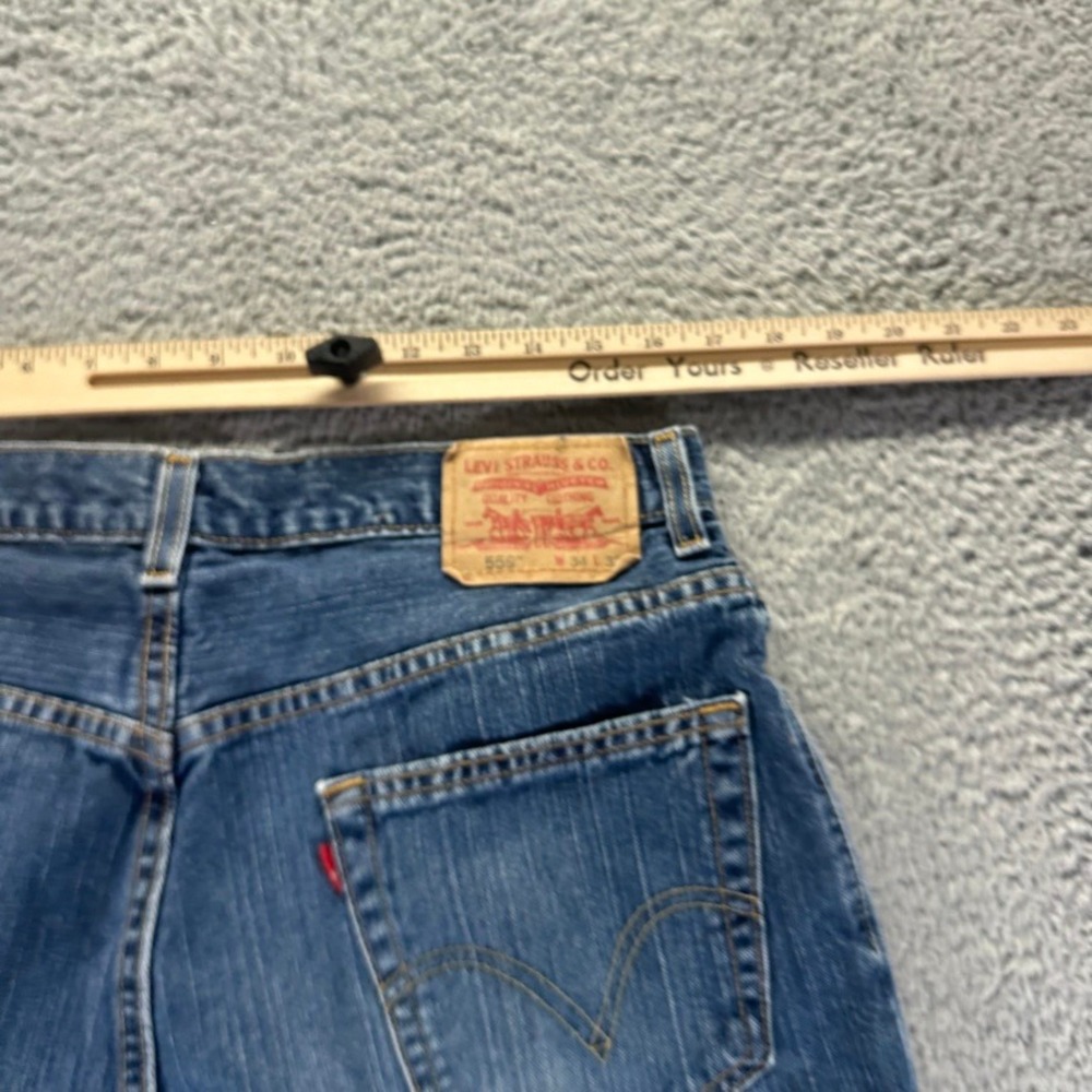 Vintage Levi's 559 Relaxed Straight Leg Baggy Jeans Mens W34 L32 Blue Denim - Picture 6 of 10